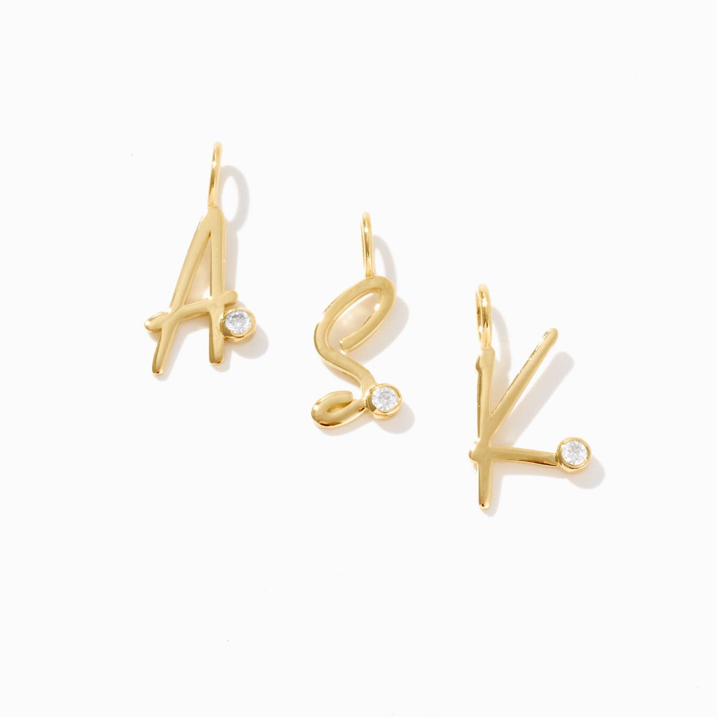 Diamant Buchstabenanhänger