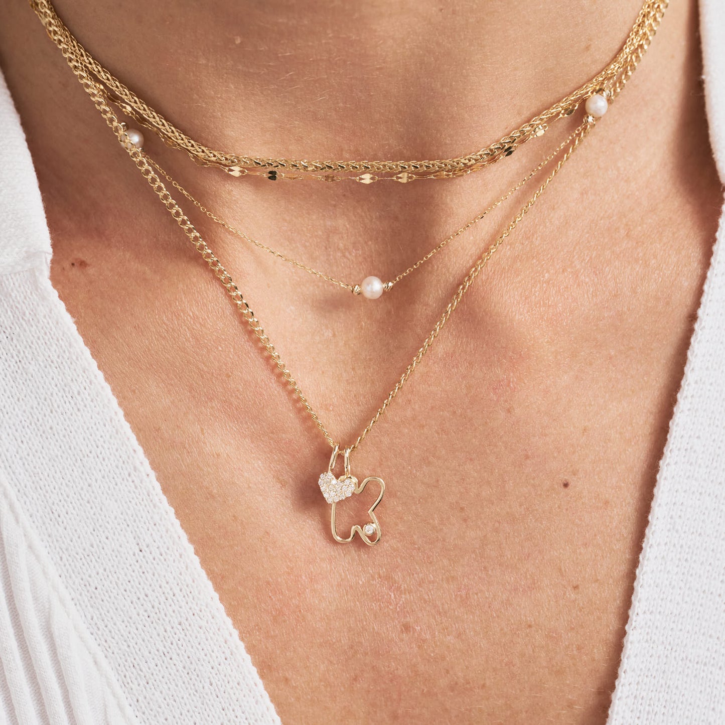 Diamant Herz Charm