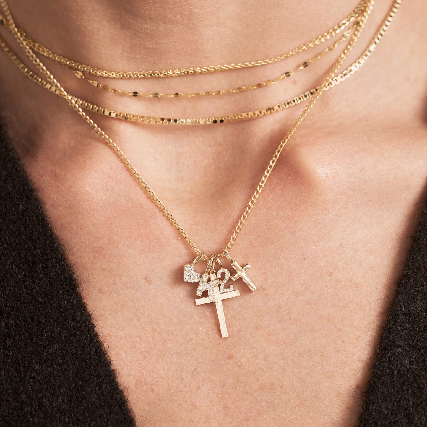 Diamant Herz Charm