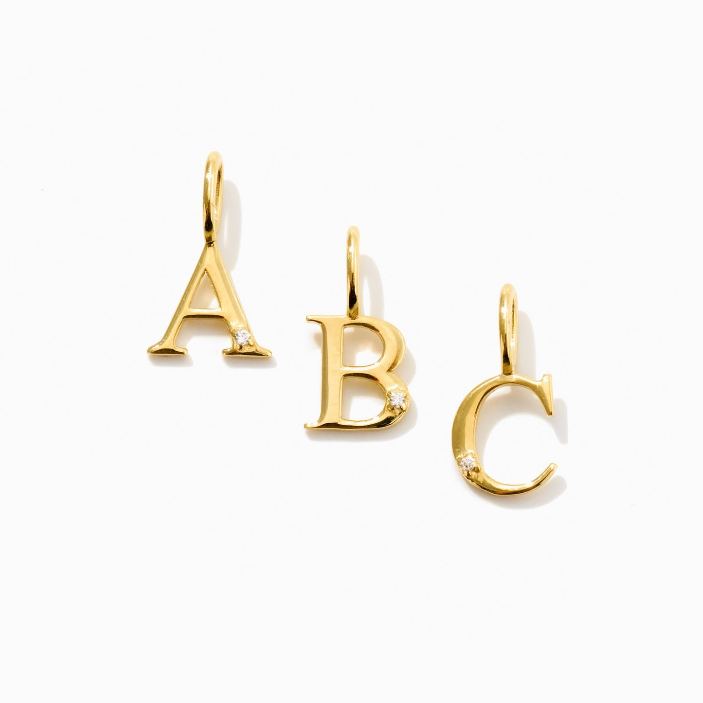 Diamant-Charm mit Initialen
