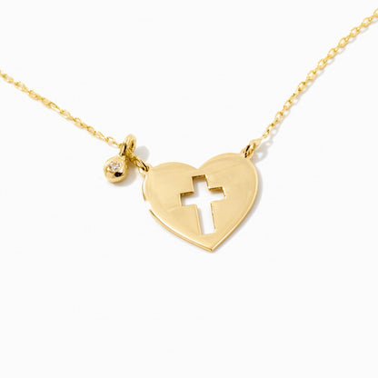 Kreuz-Herz-Diamant-Halskette