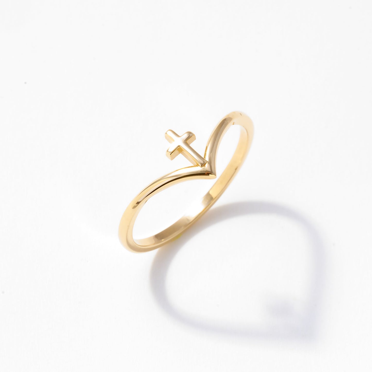 Cross and Wishbone Ring