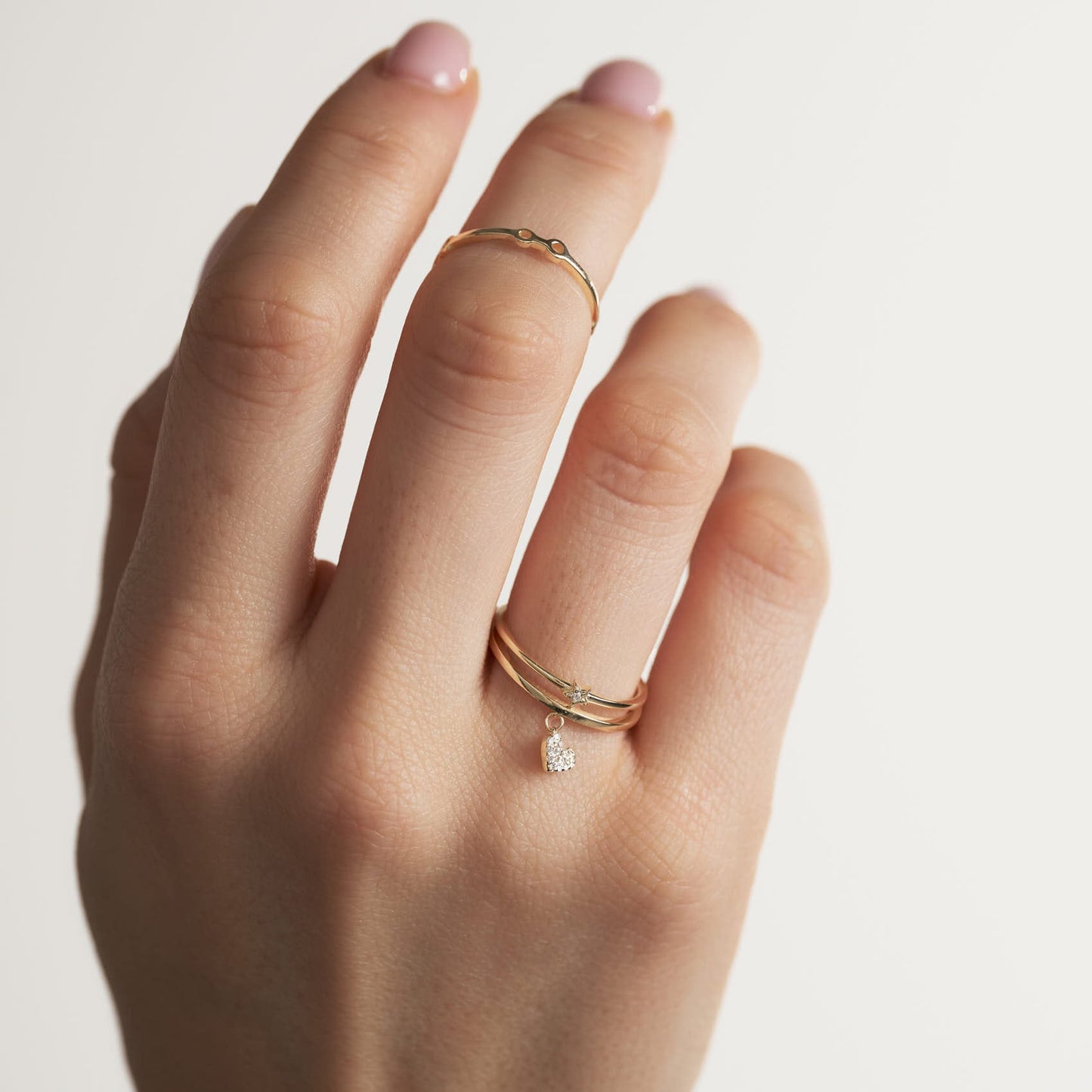 Diamant Herz Charm Ring