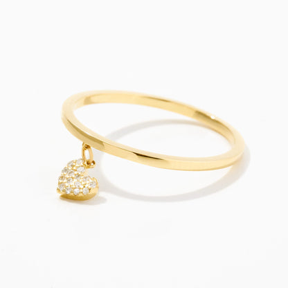 Diamant Herz Charm Ring