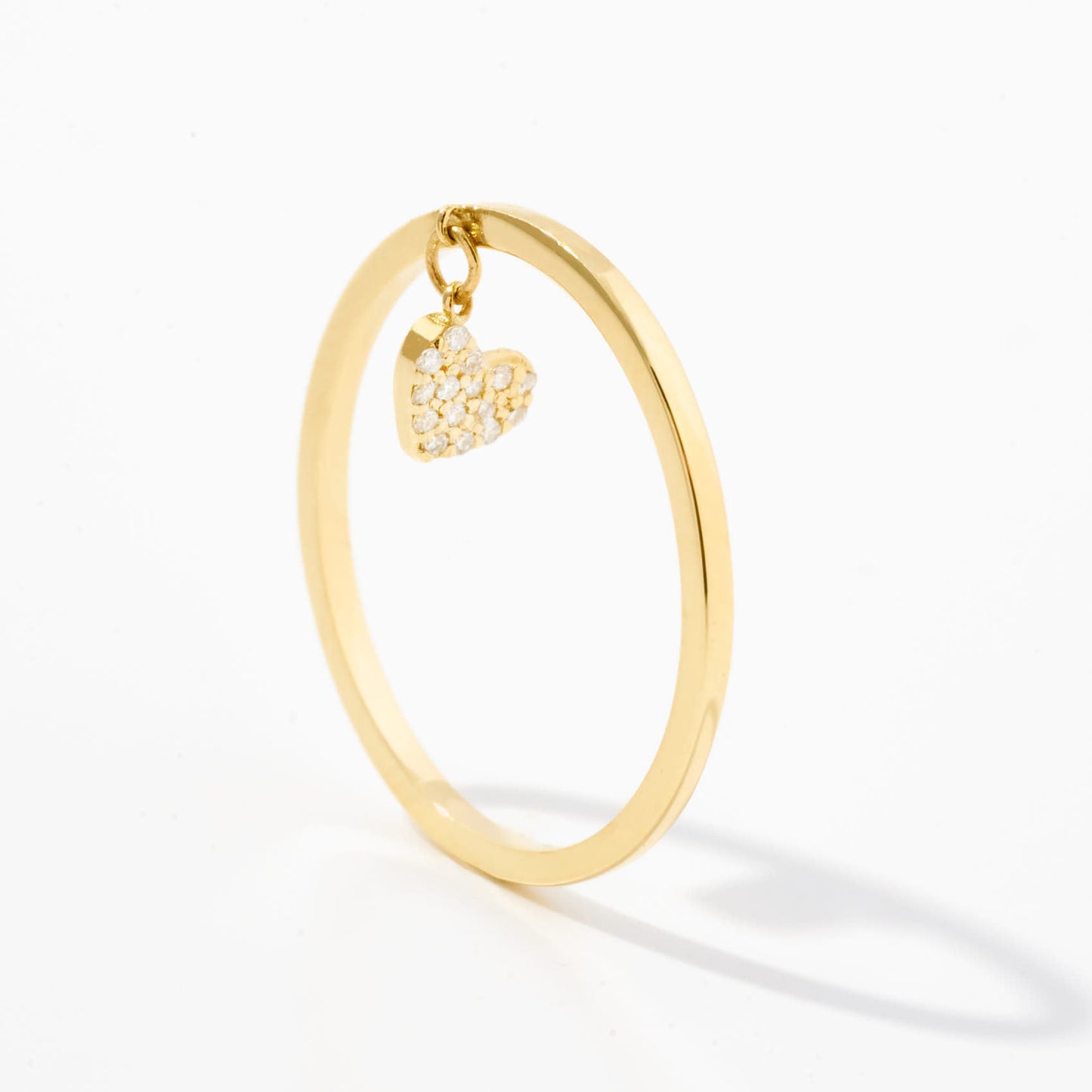 Diamant Herz Charm Ring