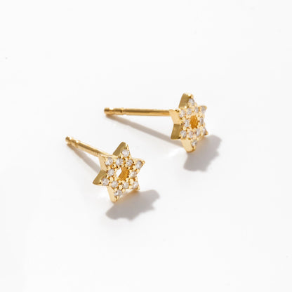 Diamant Davidstern Ohrringe