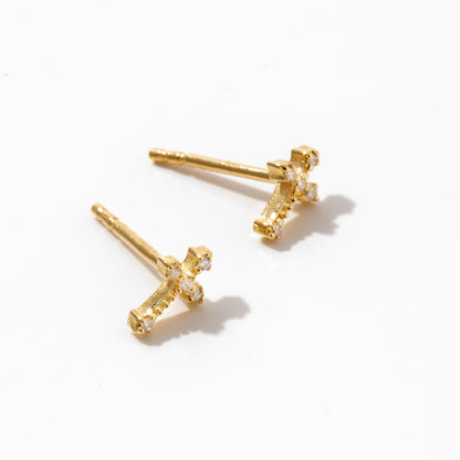 Diamant Gothic-Stil Kreuz Ohrringe