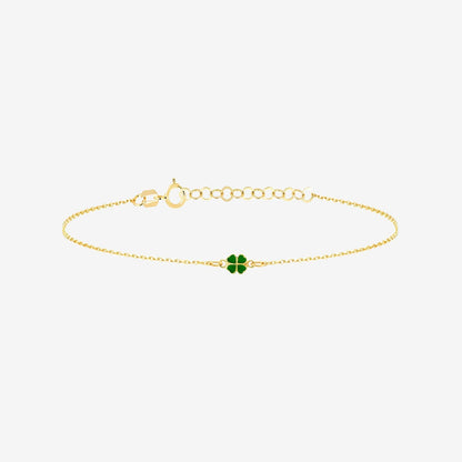 Grünes Kleeblatt-Armband
