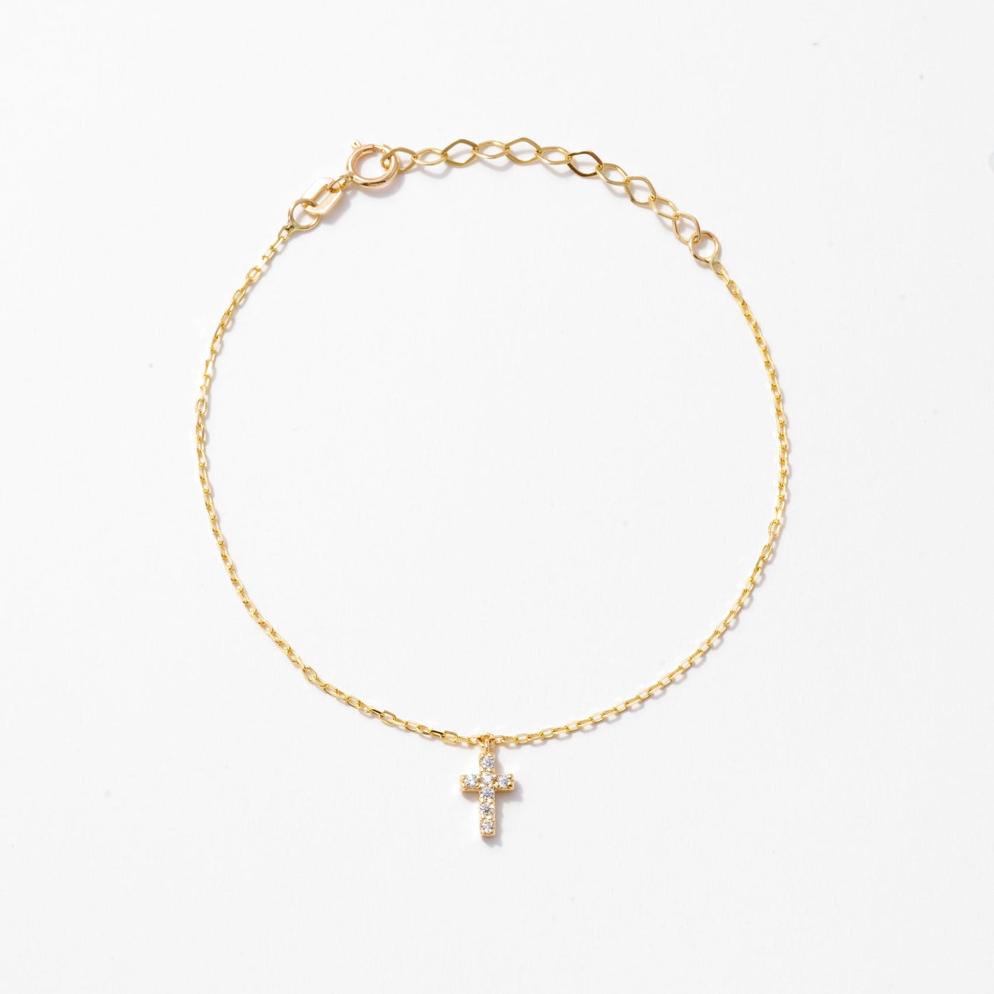 Diamantkreuz-Charm-Armband