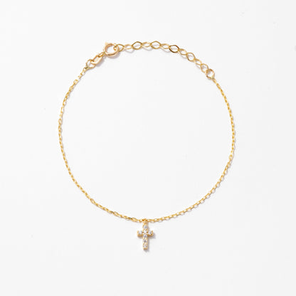 Diamantkreuz-Charm-Armband