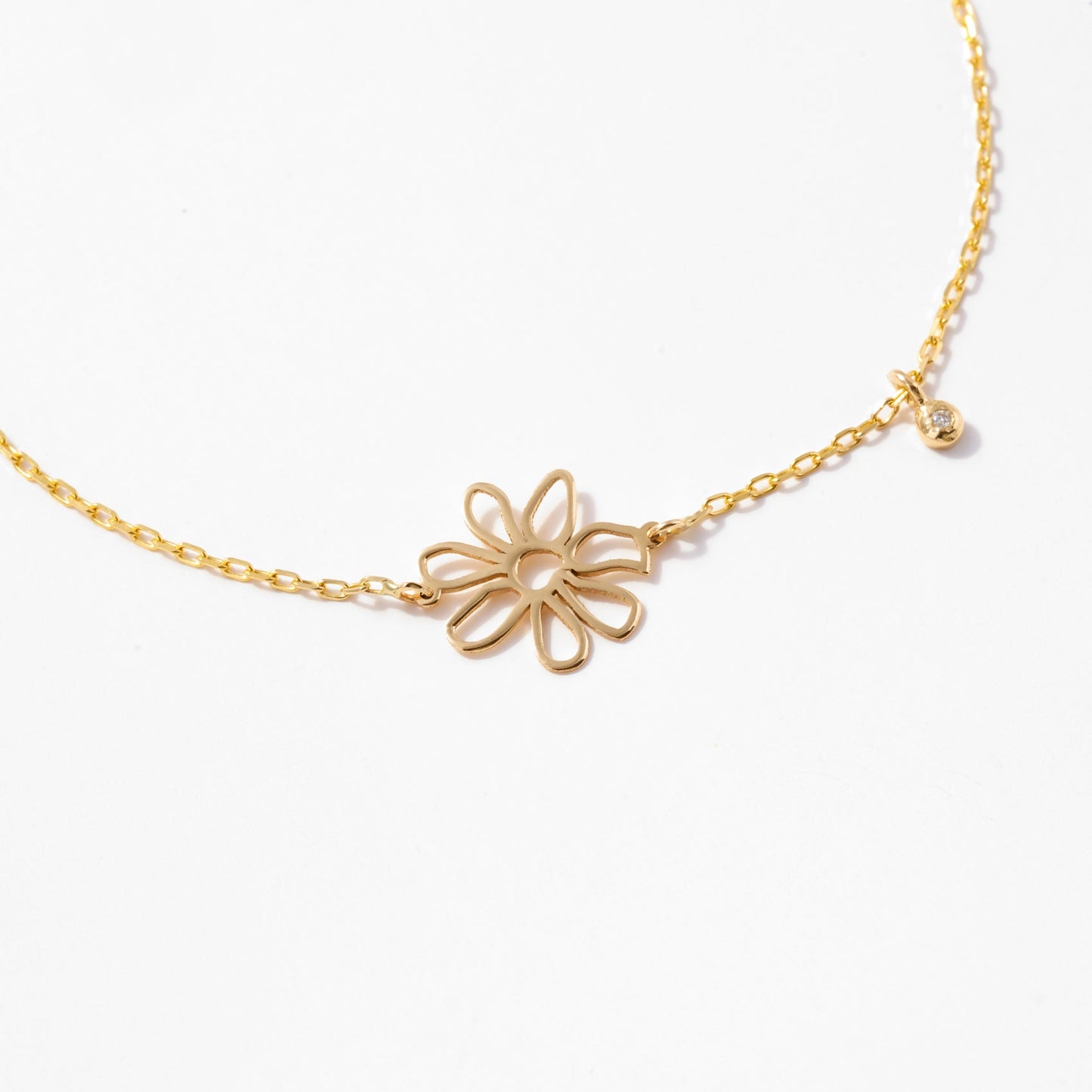 Daisy Flower Armband mit Diamant