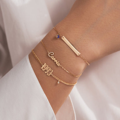 Diamant Carrie Namensarmband