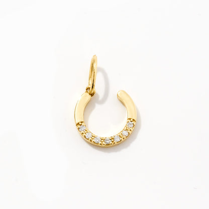 Diamant-Hufeisen-Charm