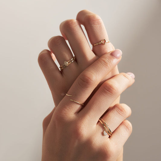 Diamant Buchstabenring