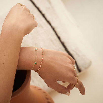 Smaragd-Station-Armband