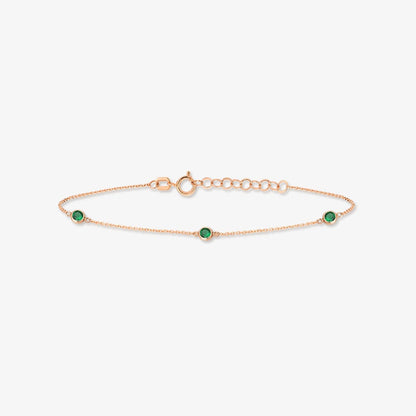 Smaragd-Station-Armband