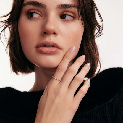 Diamant-Halb Ewigkeitsband Ring