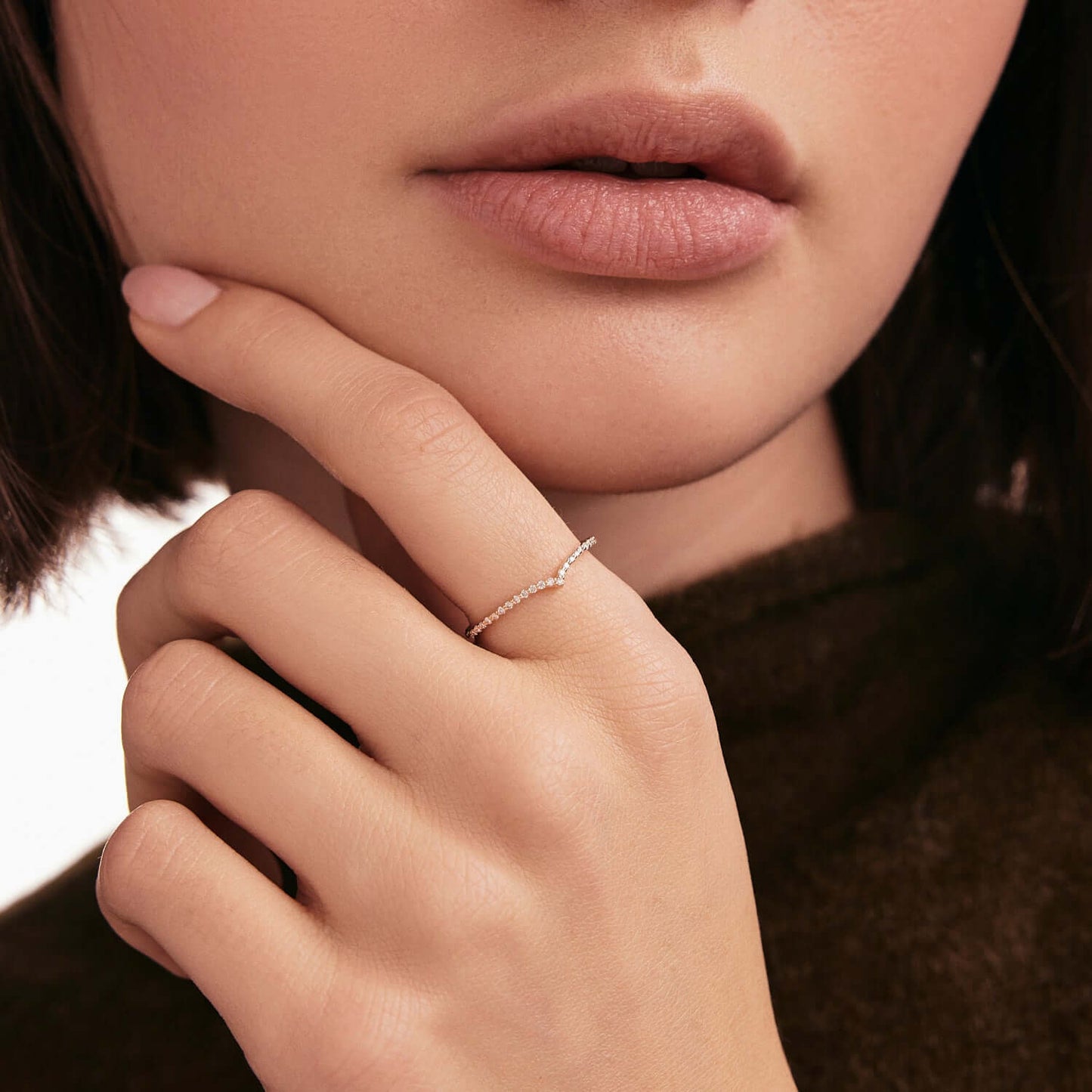 Diamantbesetzter V-Ring