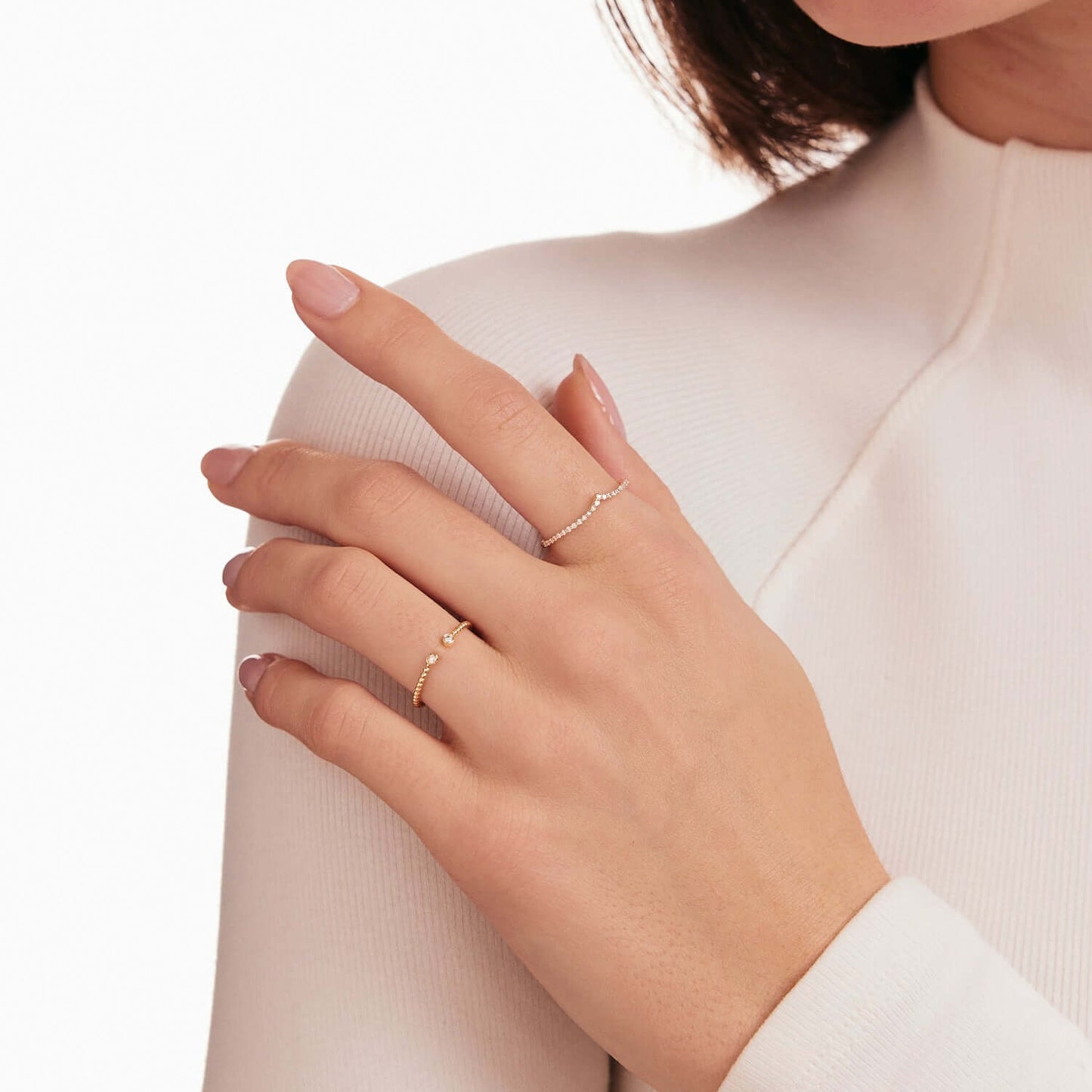 Diamantbesetzter V-Ring