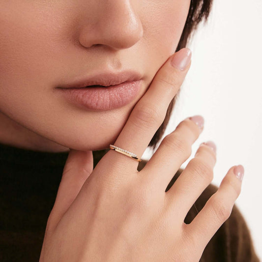 Diamant Bar Stapelring