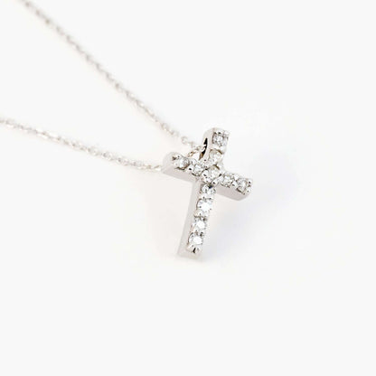 1/10 c.t t.w Diamant-Kreuz-Halskette