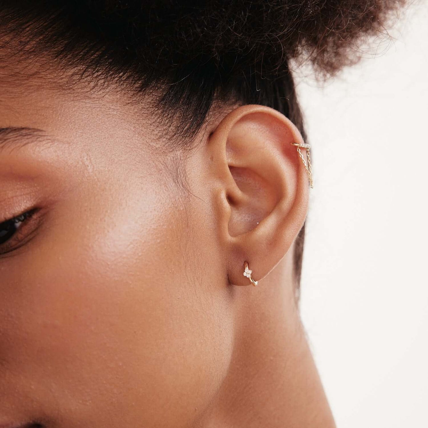 Diamant Blumen Creolen