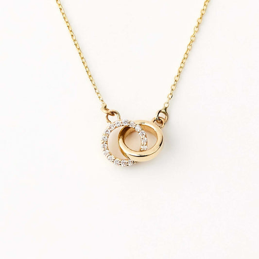Diamant Verschlungene Kreis Halskette