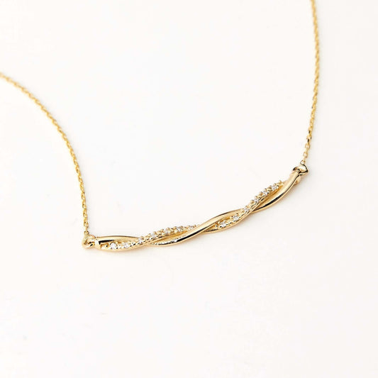 Diamant Gedrehtes Seil Halskette