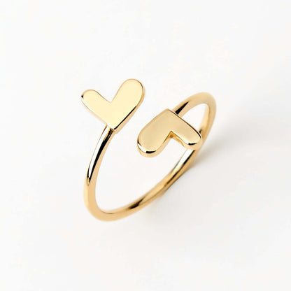 Zwei Herz Ring