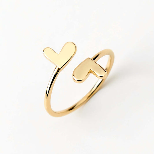 Zwei Herz Ring