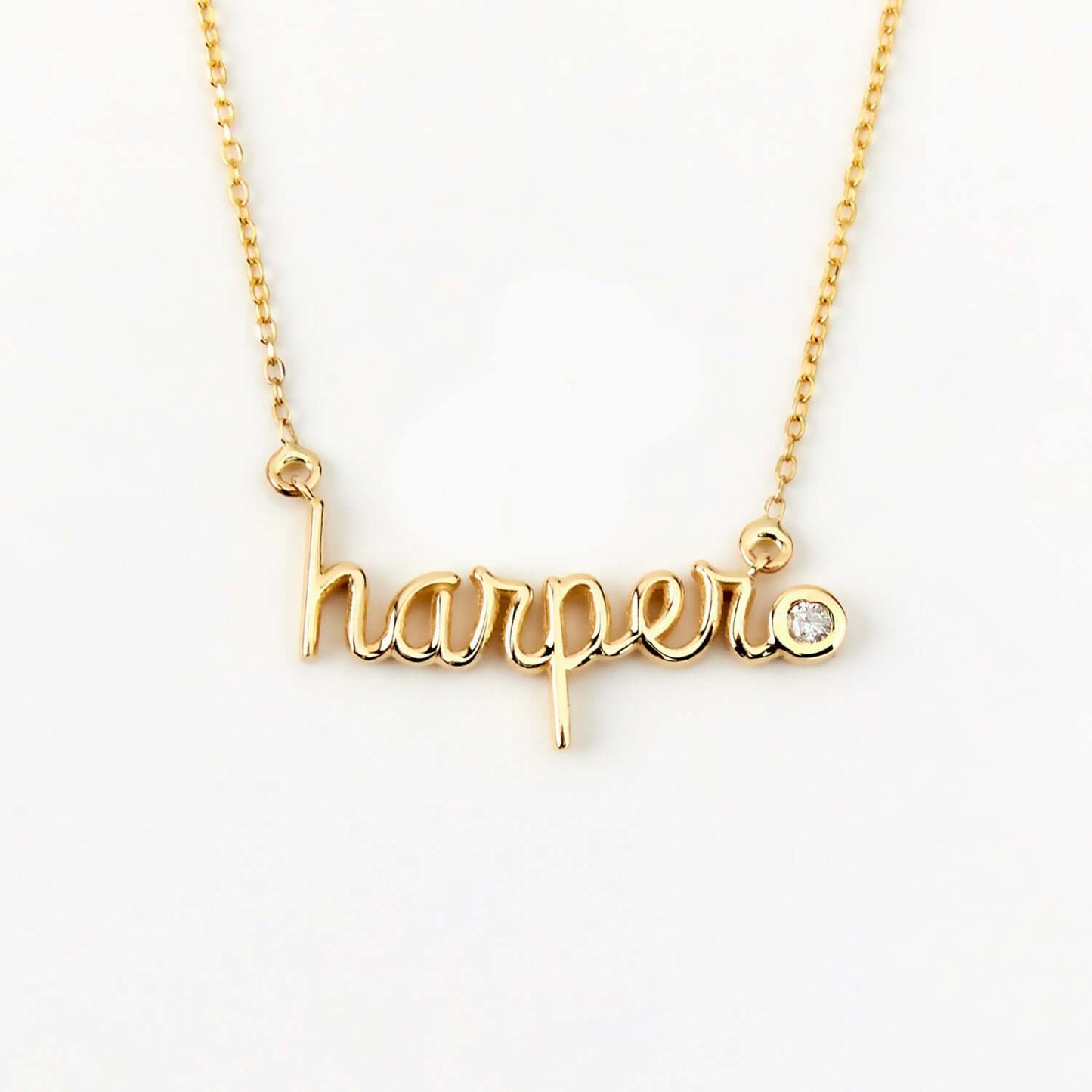 Diamant Bubble Namenskette