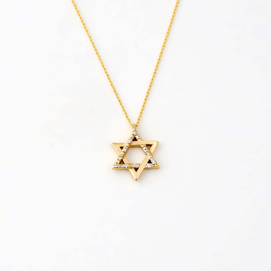 Diamant Stern von David Halskette