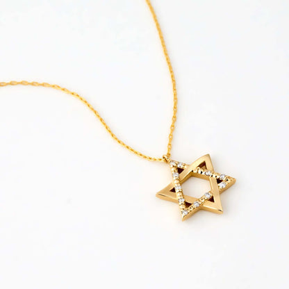 Diamant Stern von David Halskette