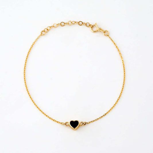 Schwarzes Herz Armband