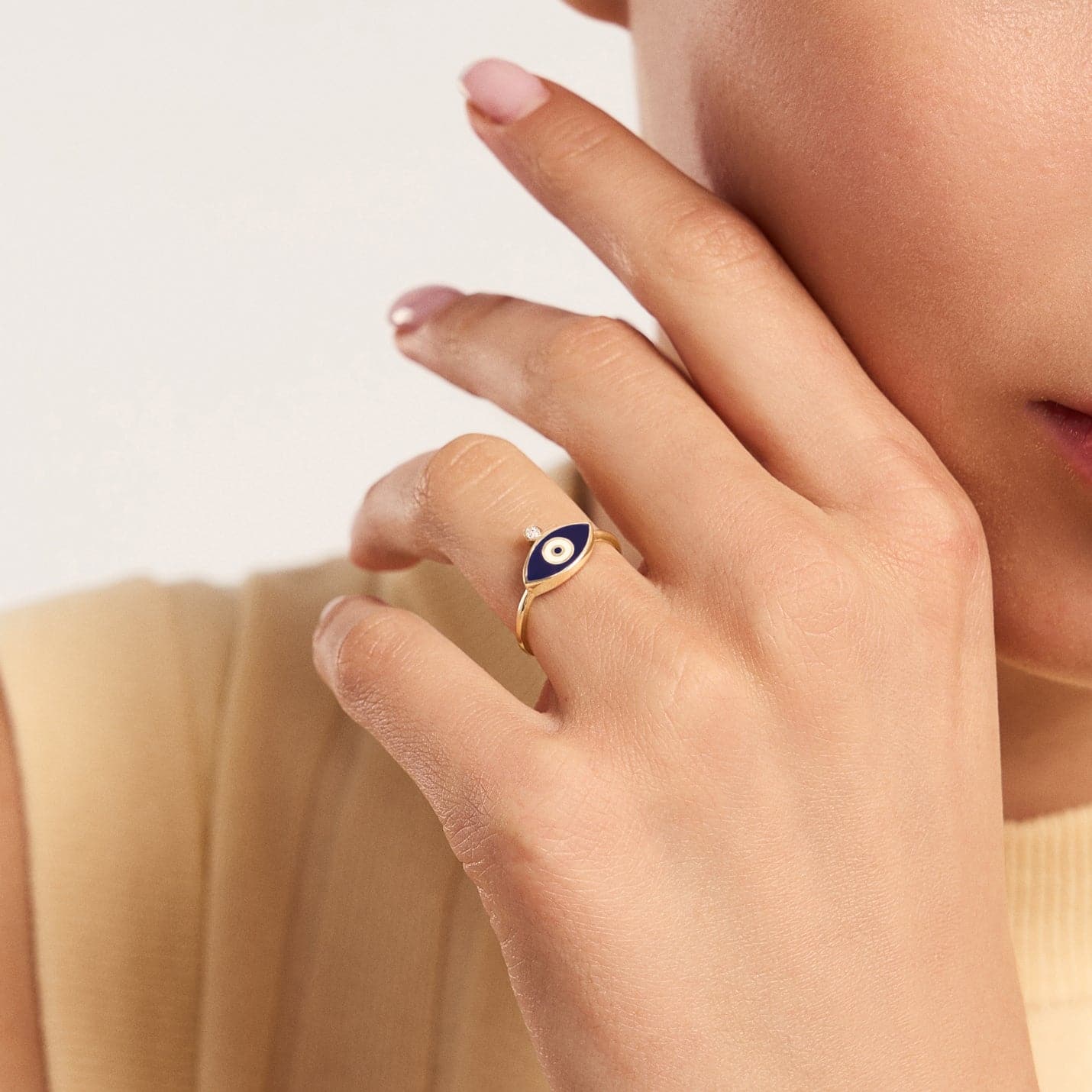 Böses Auge Stapelbarer Ring