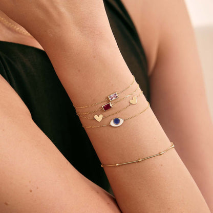 Baguette Geburtsstein Armband