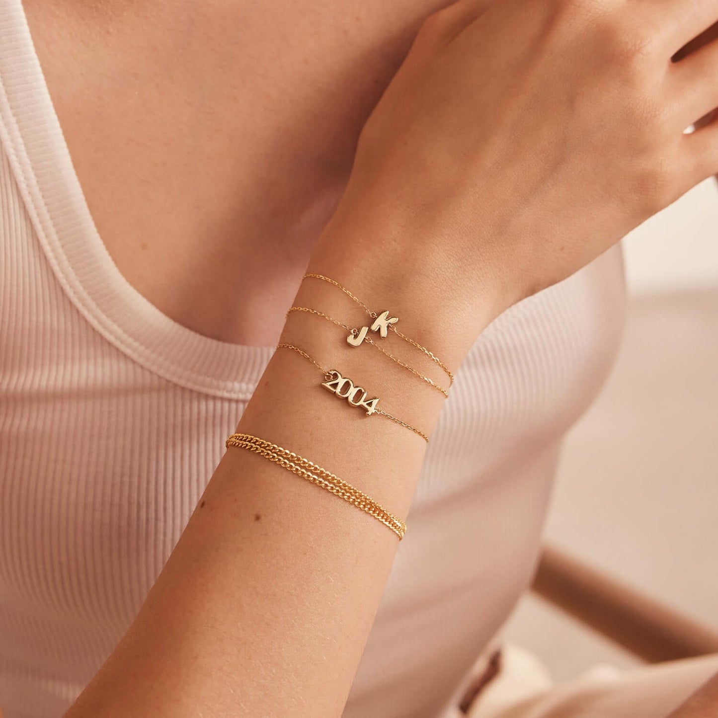 Benutzerdefiniertes Bubble Letter Armband