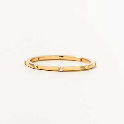 Bague empilage de diamants en or massif 585