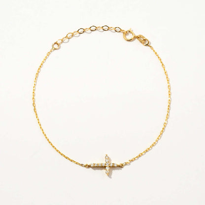 Diamantkreuz Charm Armband
