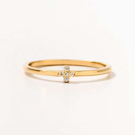 Diamant Pave Kreuzring