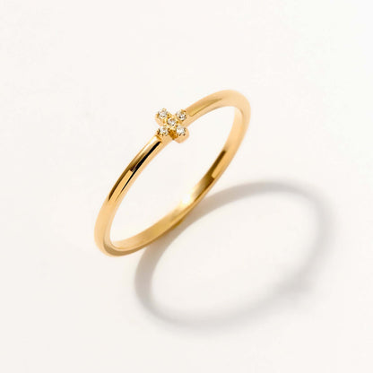 Diamant Pave Kreuzring