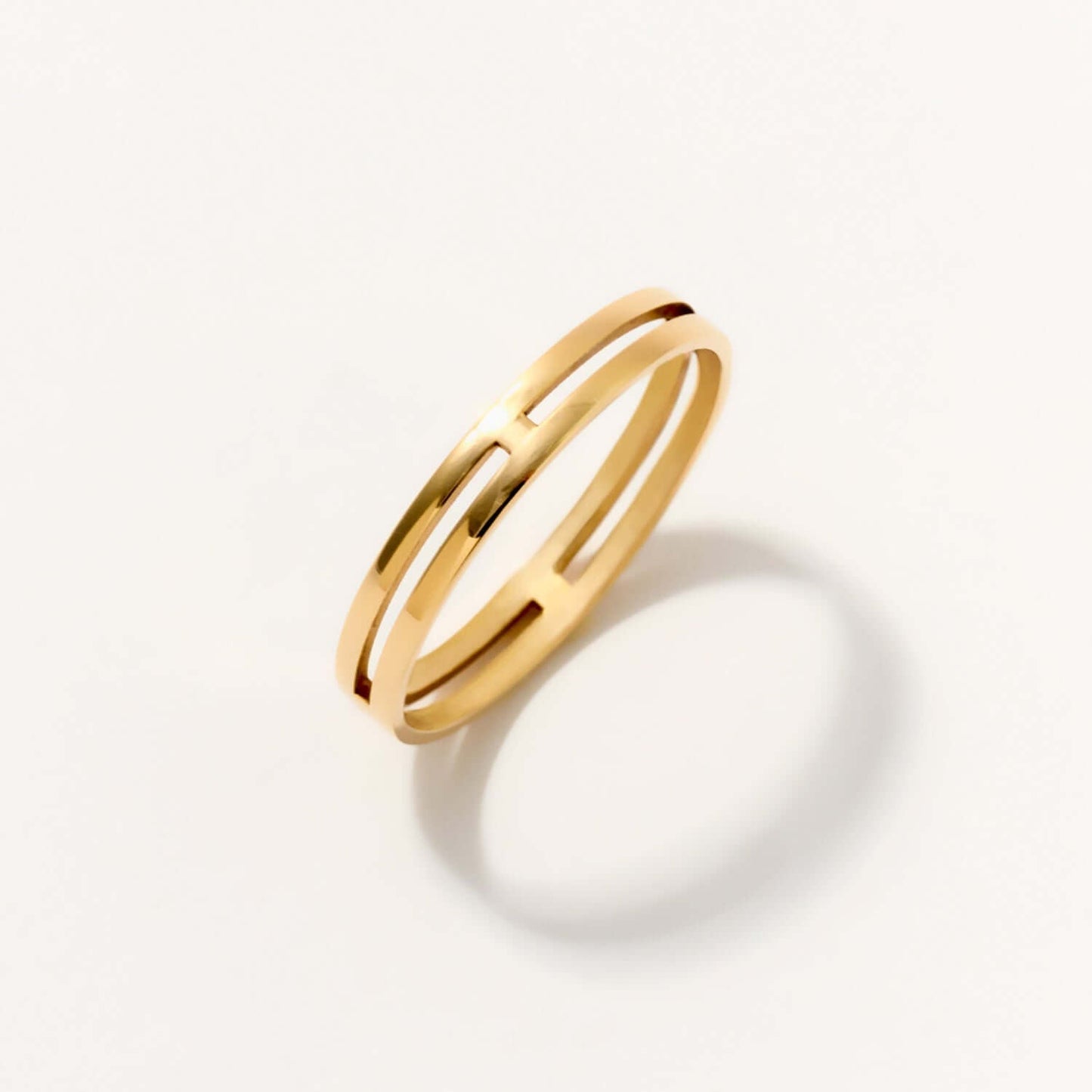 Doppelter Band Stapelring