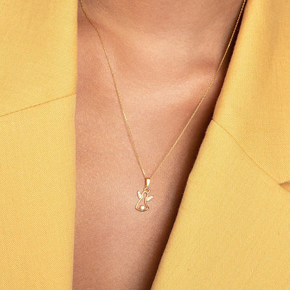 Angel necklace made of 585 solid gold