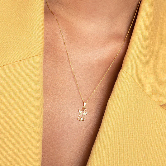 Angel necklace made of 585 solid gold