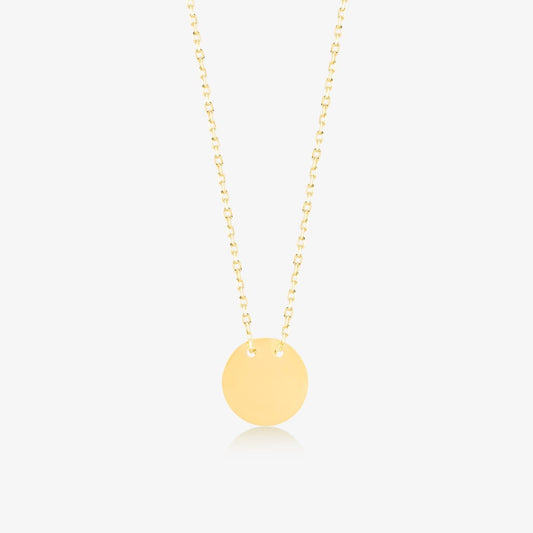 disc necklace made of 585 solid gold