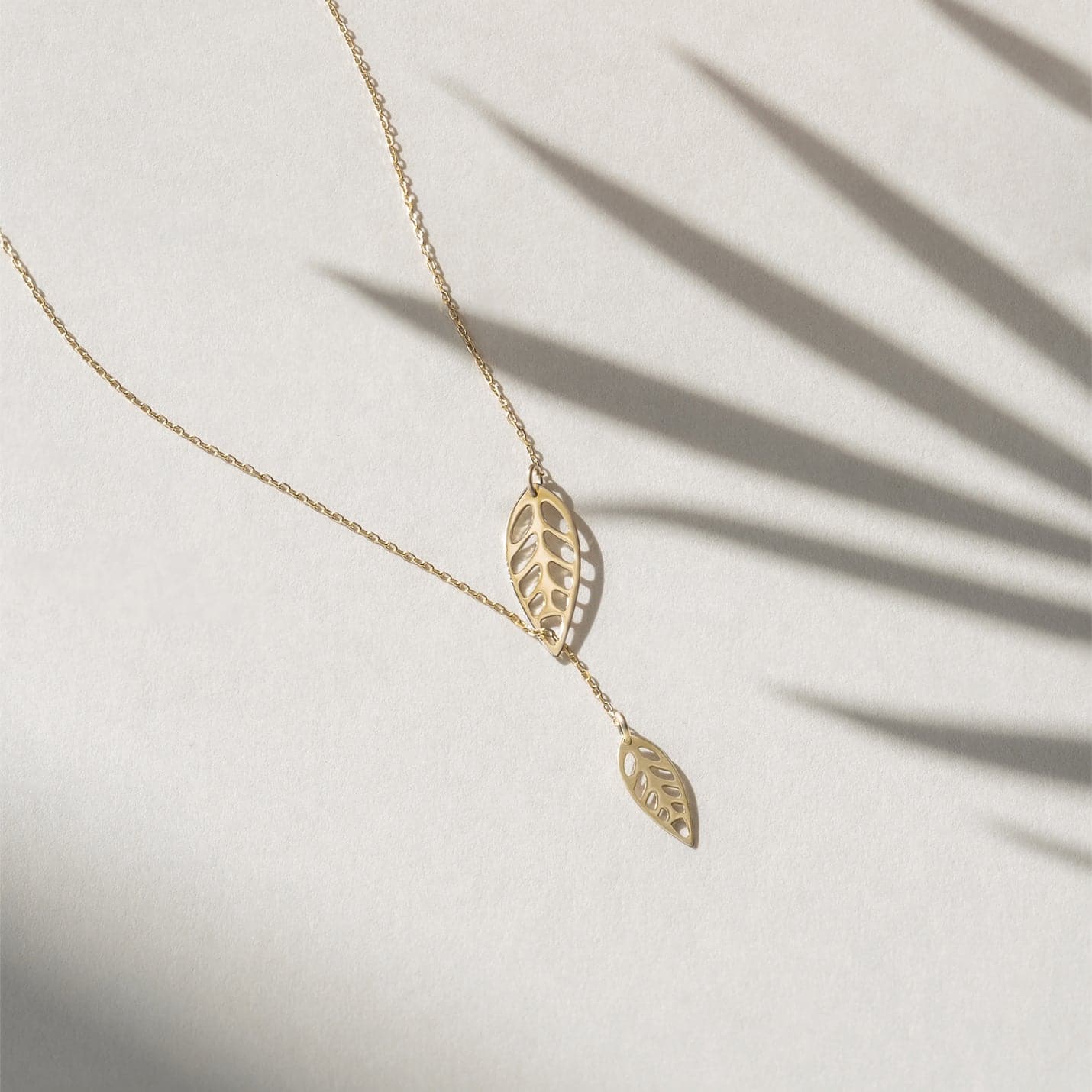 Blatt-Lariat-Halskette