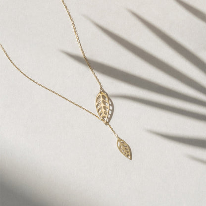 Blatt-Lariat-Halskette