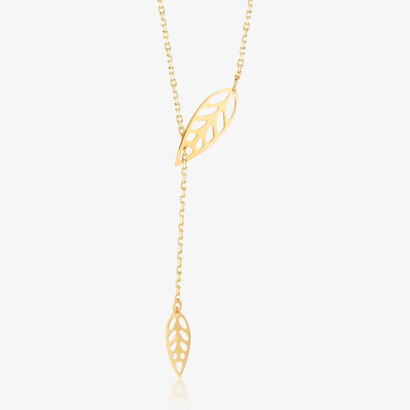 Blatt-Lariat-Halskette