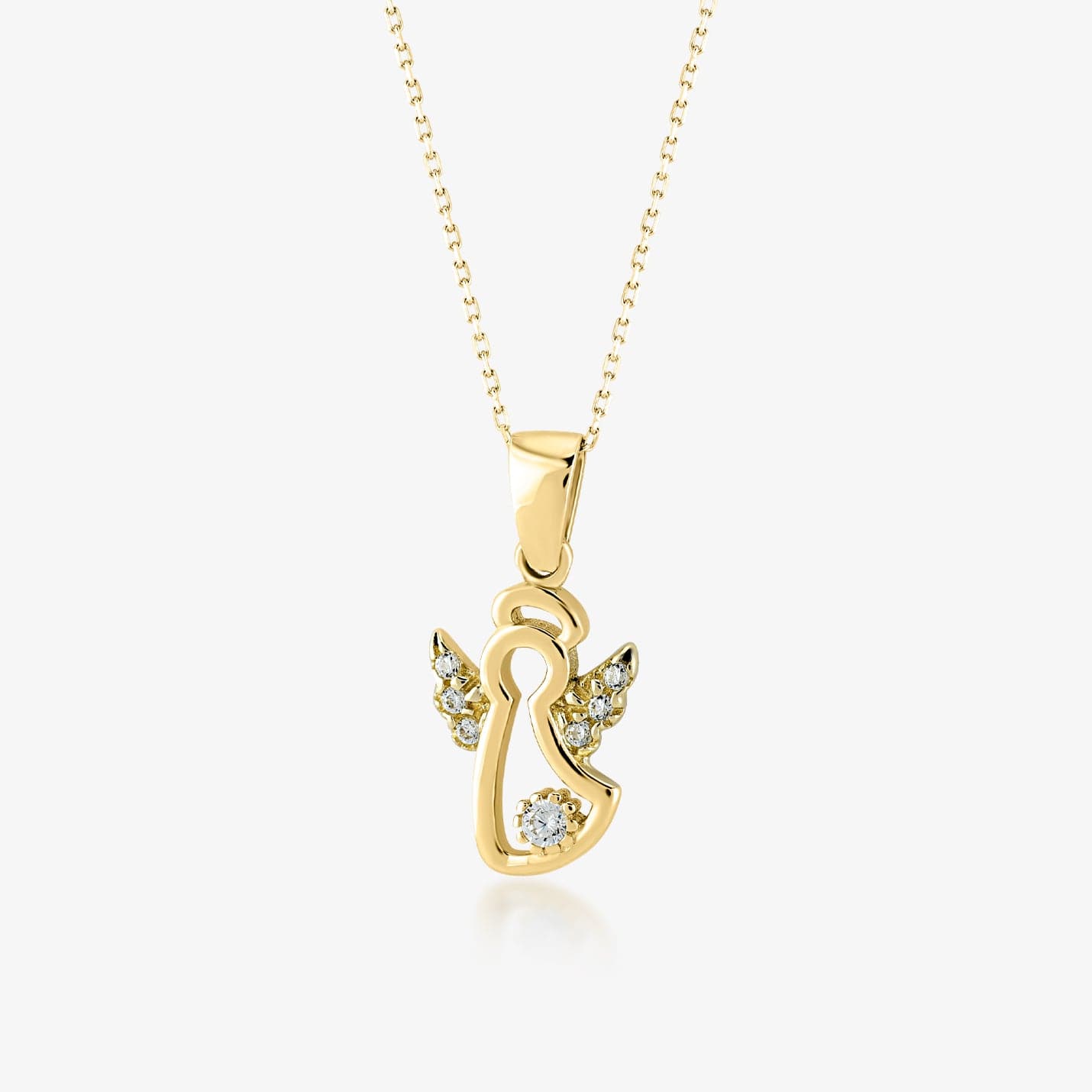 Angel necklace made of 585 solid gold