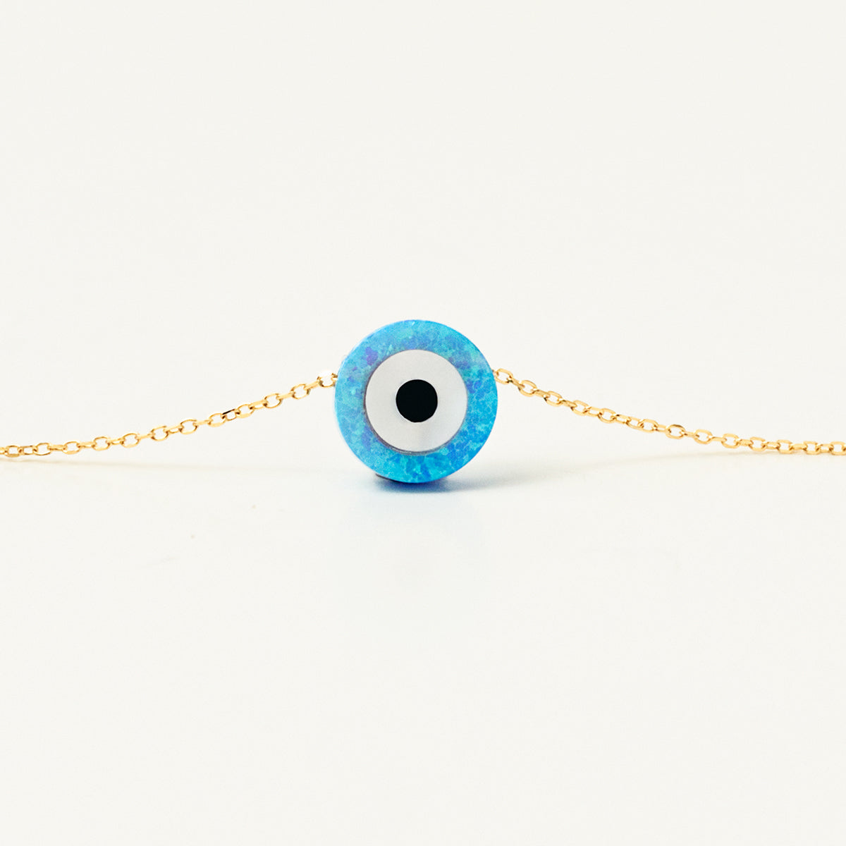 Collier Opale Evil Eye en or massif 585